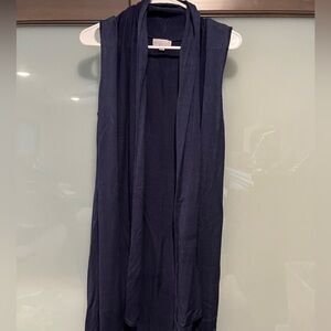 Navy blue cardigan sleeveless women’s medium